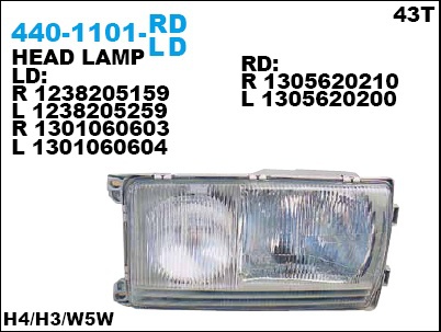 W123 76-85  R ( )   440-1101R-LD